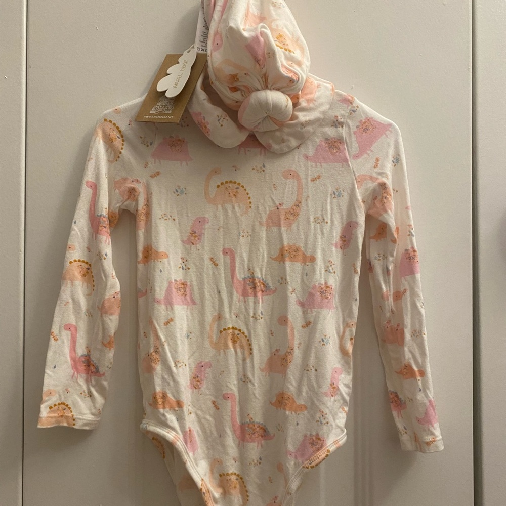 Angel dear Collared Bodysuit and head wrap